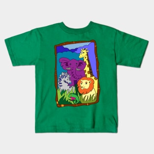 African Animal Party Kids T-Shirt